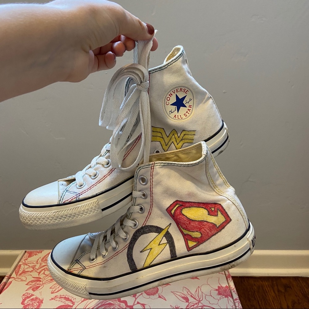 White Converse High Tops